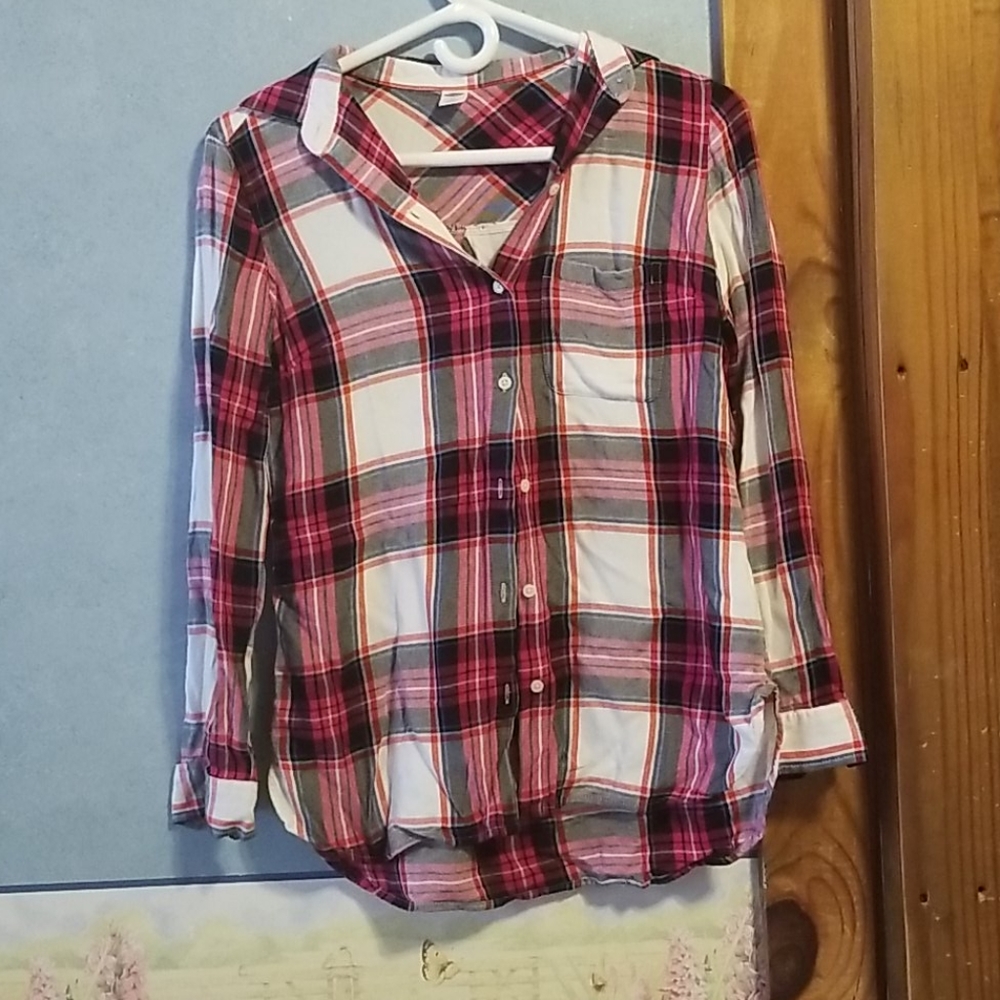 Old Navy Plaid Button Up Shirt